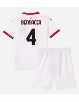 AC Milan Ismael Bennacer #4 Bortedraktsett Barn 2024-25 Korte ermer (+ bukser)